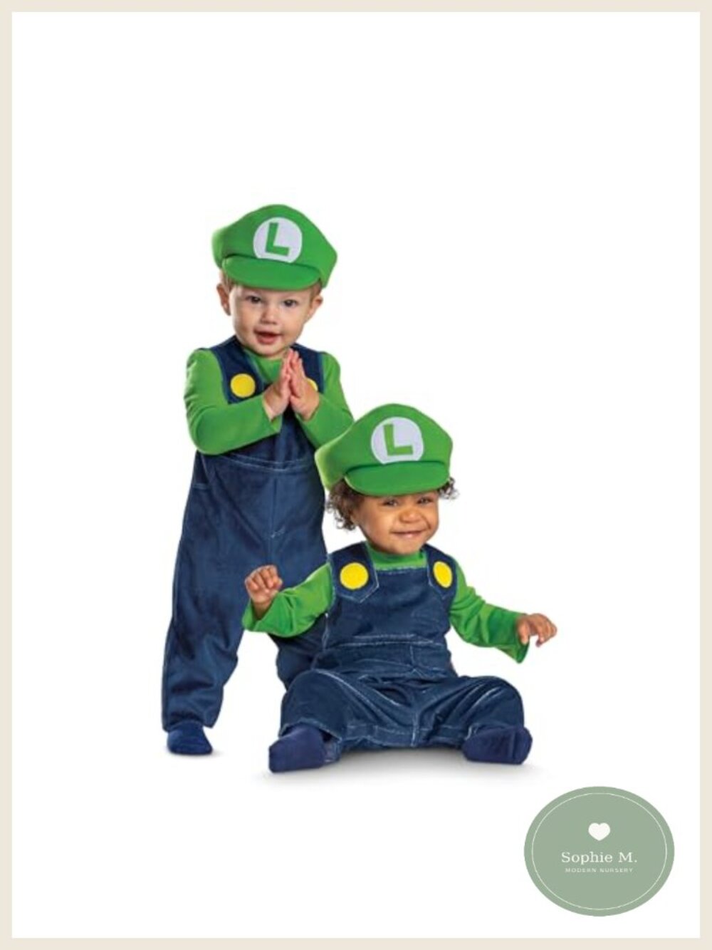 Infant Luigi Costume Soft Velour Jumpsuit with Hat